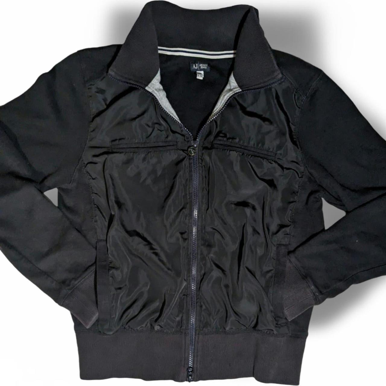 Vintage Armani Jeans Zip-Up Bomber Jacket Depop