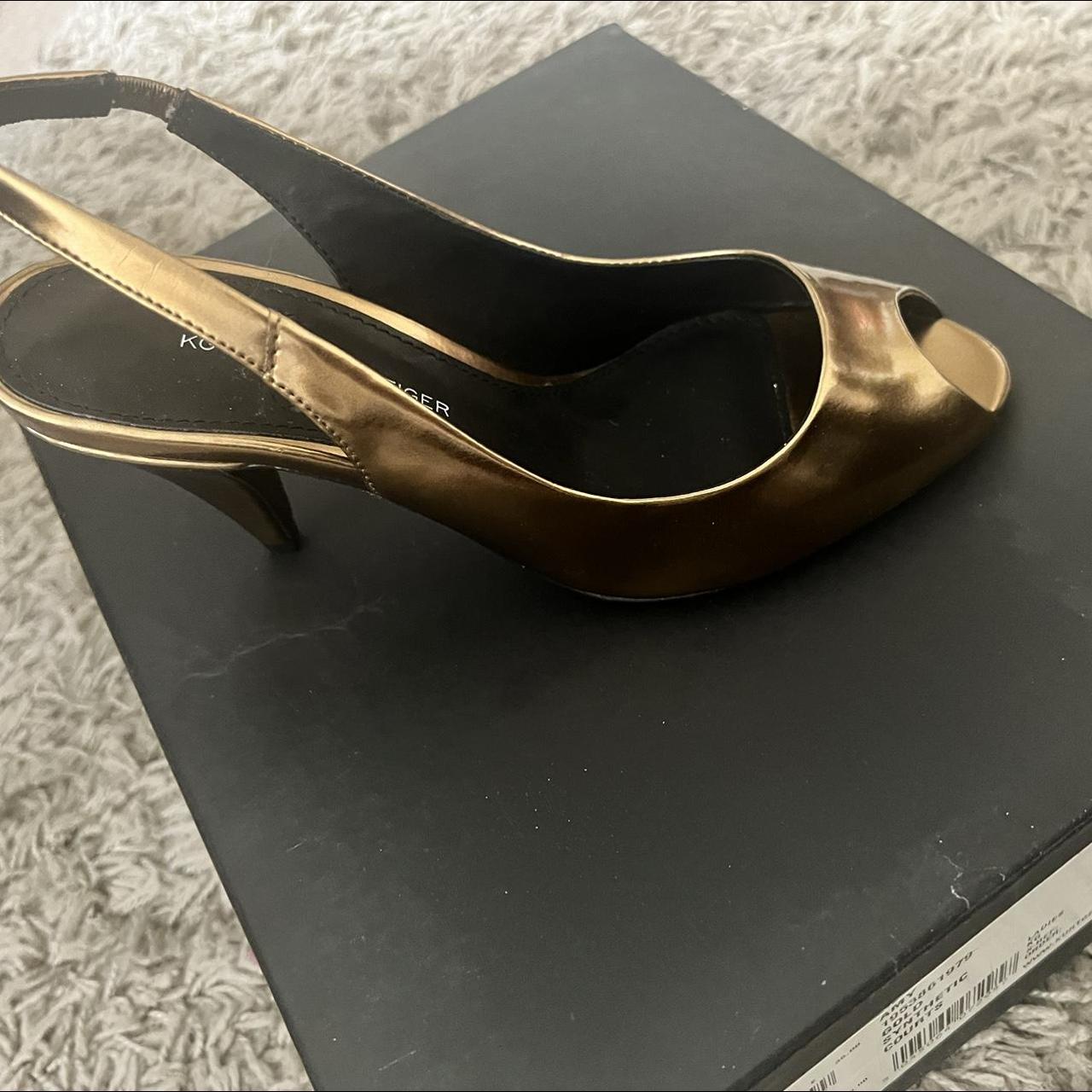 Kurt Geiger bronze court shoes size 36 - Depop