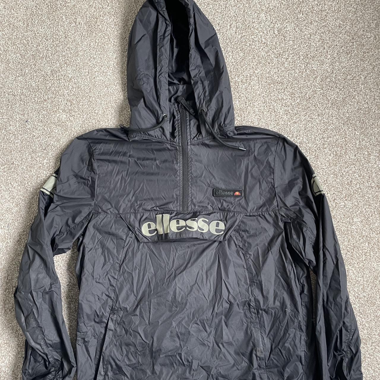 Ellesse berto rain jacket black hotsell