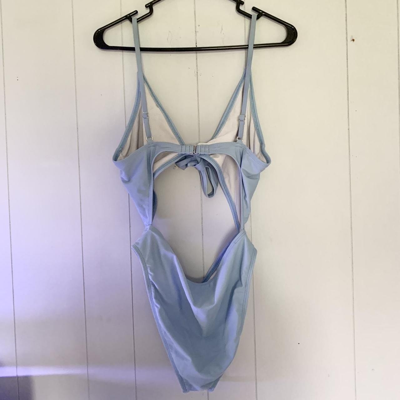 Fashion Nova Women's Blue Swimsuit-one-piece | Depop