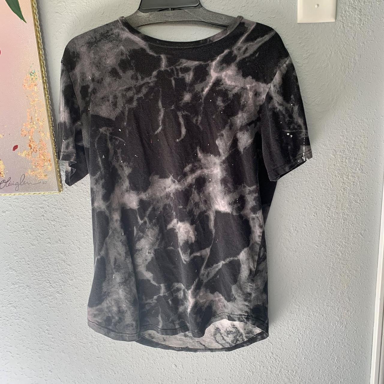 Women’s black and grey tie dye t shirt. It had a... - Depop