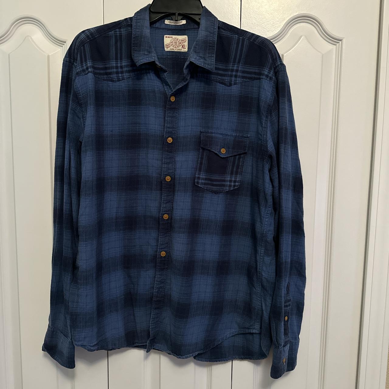 Vintage Lucky Brand men’s flannel shirt size XL.... - Depop