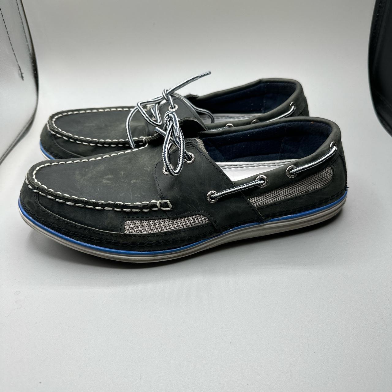 Sperry Men's Blue and Grey Boat-shoes | Depop