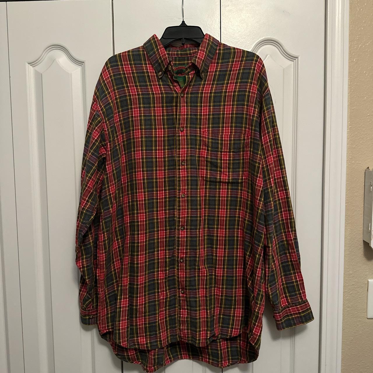 Vintage Boston Traders Men's Flannel Shirt Size XLT. - Depop