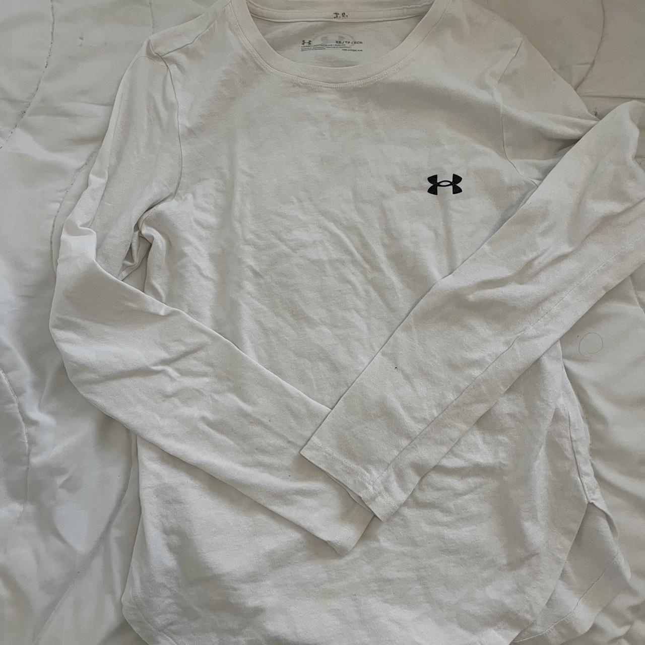 White Under Armor Long Sleeve Size XS - Depop