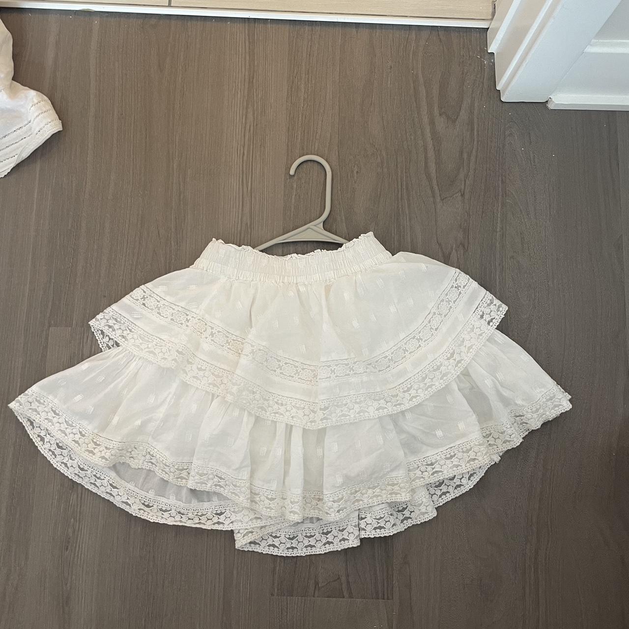 size xs white Arie skirt #arie #skirt #preppy... - Depop