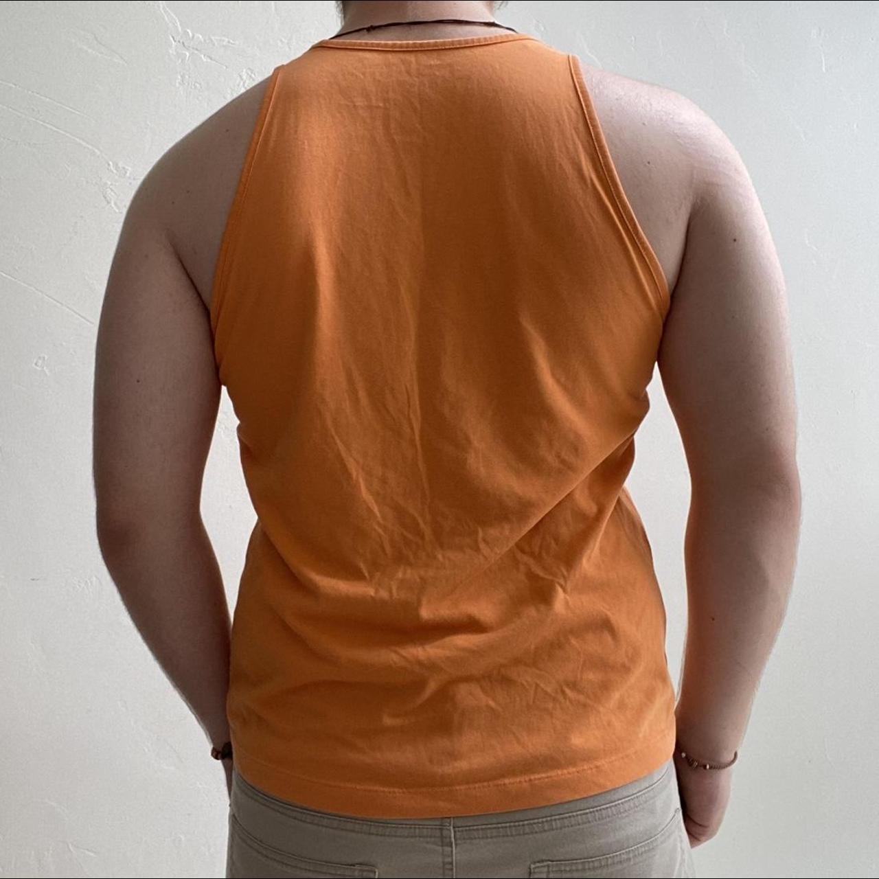 orange dri fit tank top