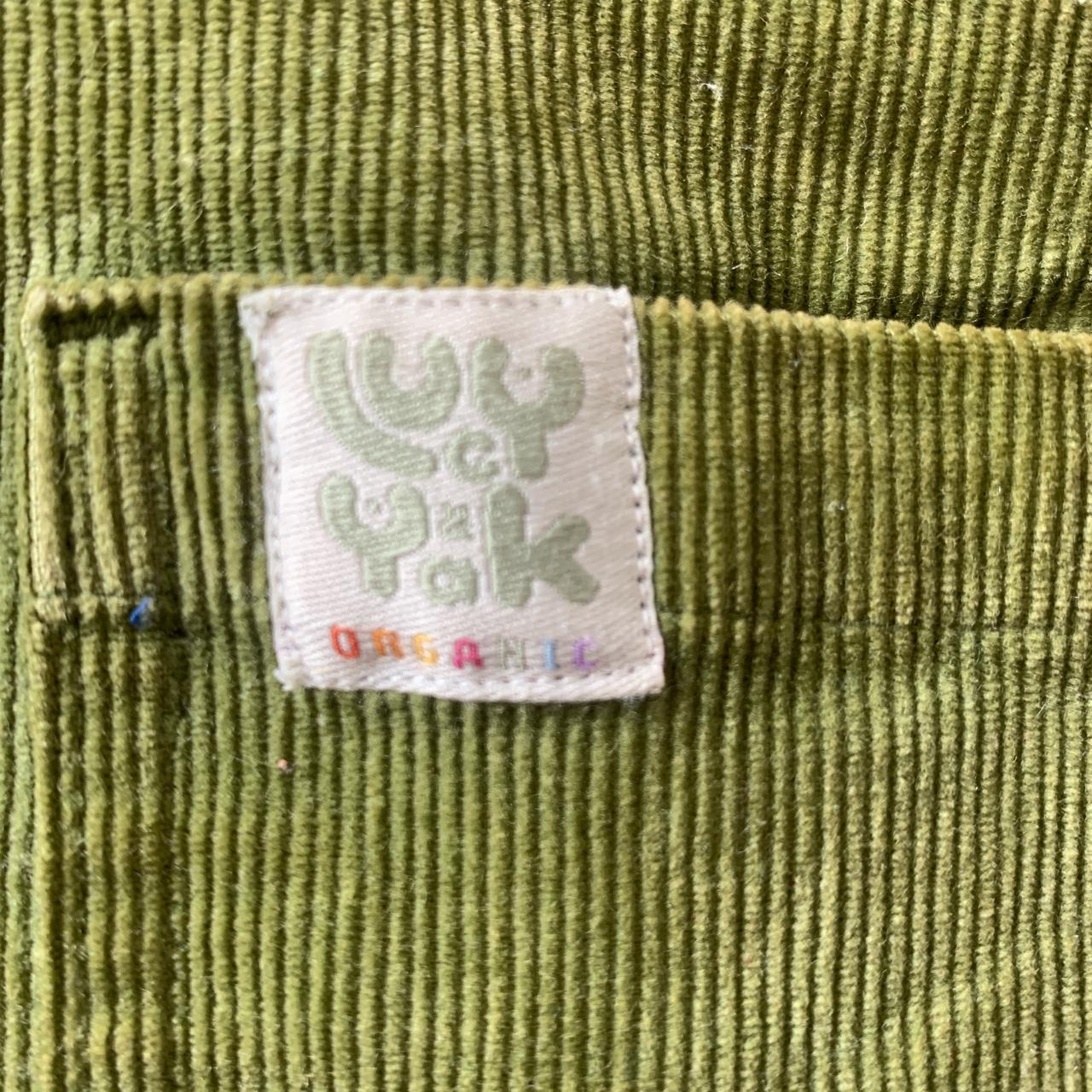 Lucy and Yak olive green cord dungarees. Size M32.... - Depop