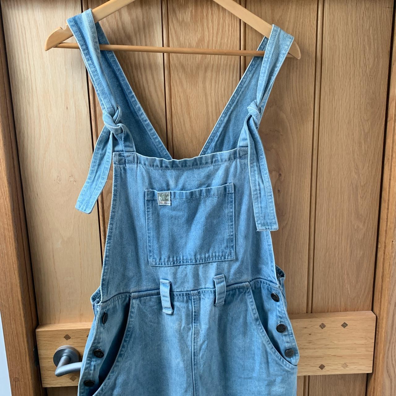 Lucy and Yak light wash Easton dungarees. Size S32.... - Depop