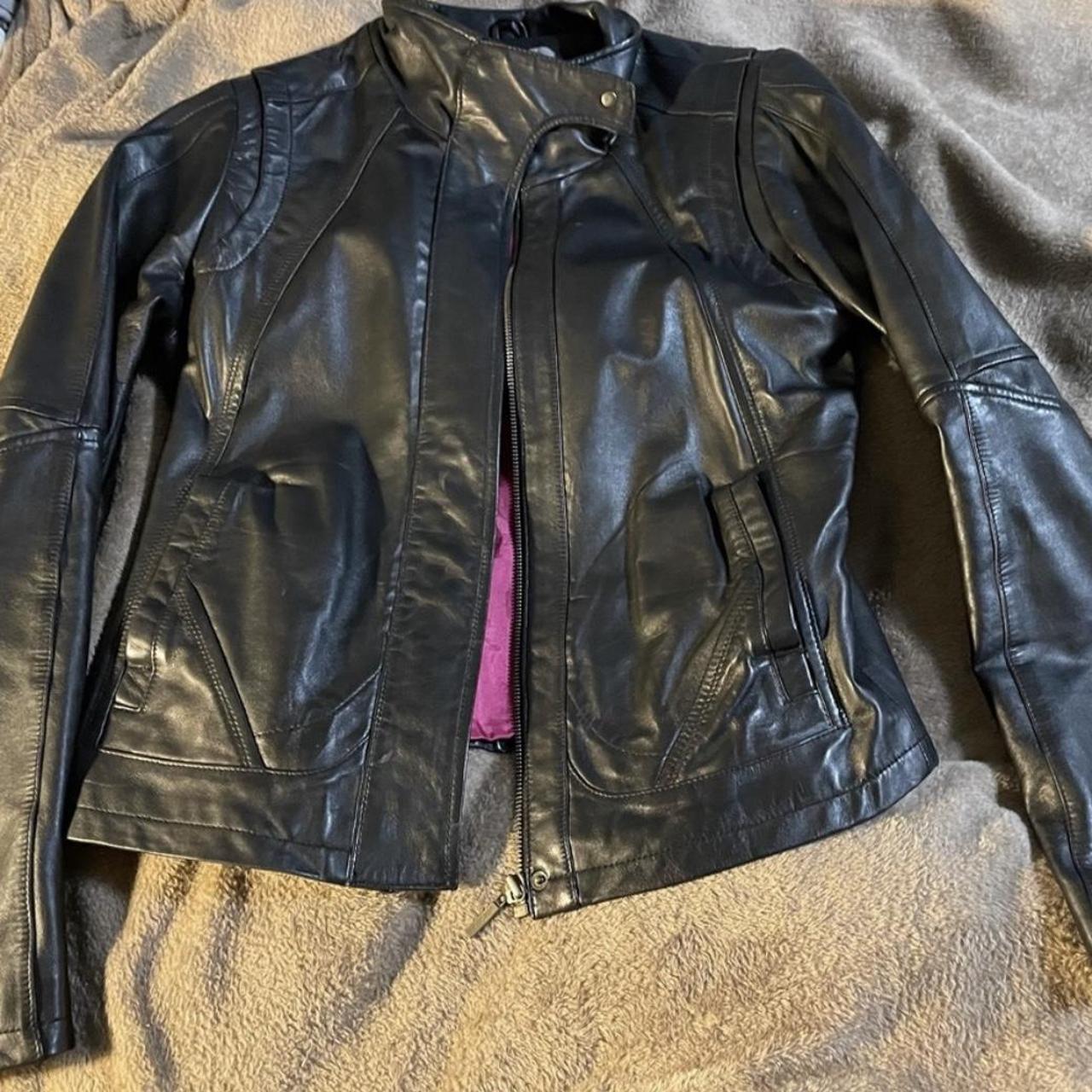 Super fun leather jacket by MM Couture by Miss Me... - Depop