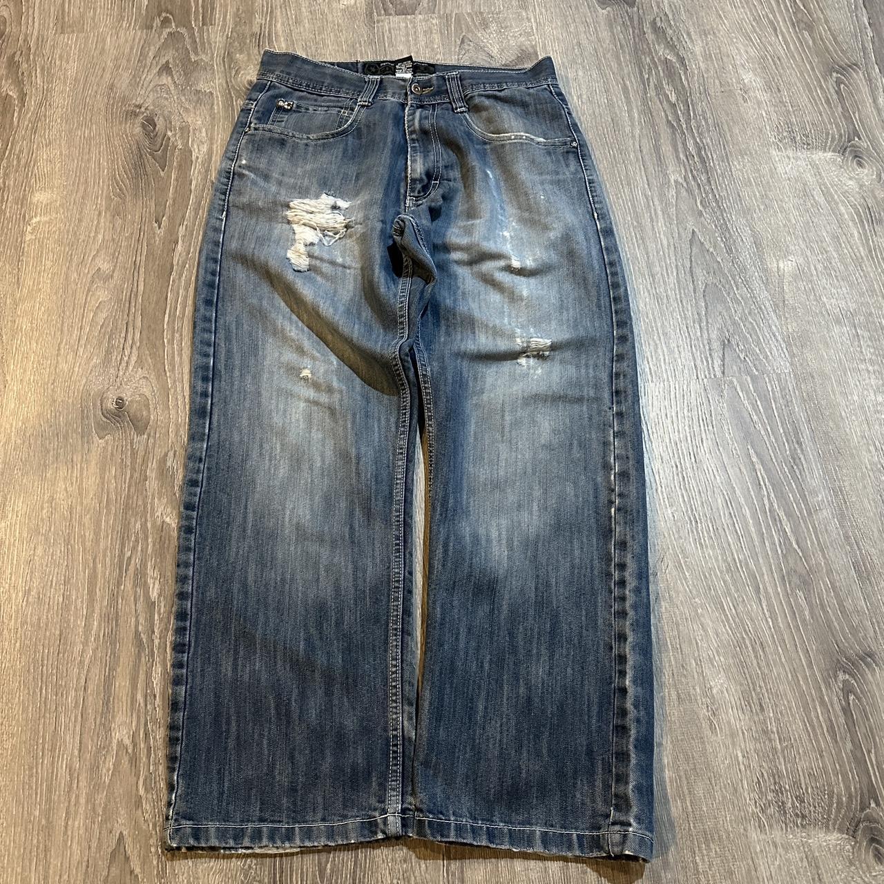 Nice distressed baggy Southpole jeans with an... - Depop