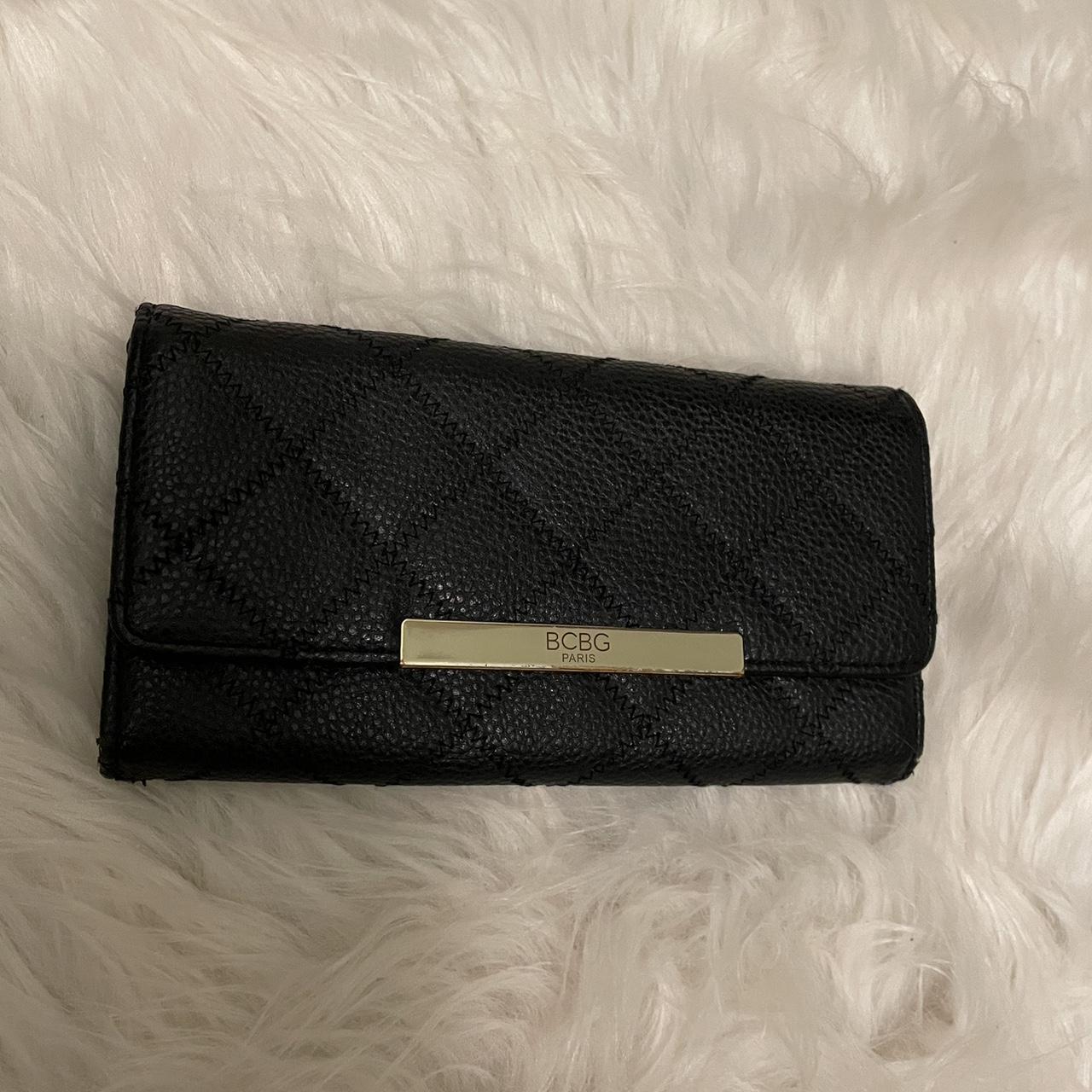 BCBG Paris Quilted Leather Black Wallet Multiple Depop