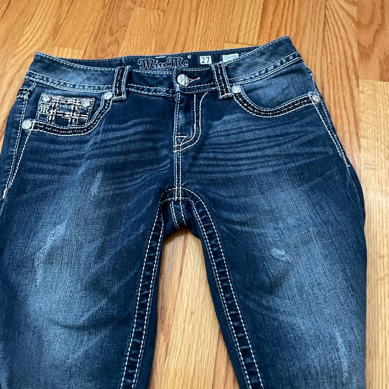 MISS ME JEANS SIZE 27 LOW RISE DEPOP PAYMENTS ONLY... - Depop