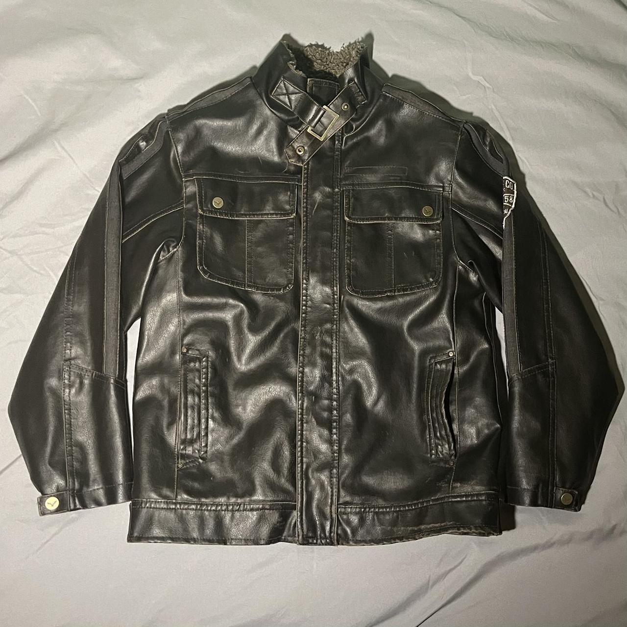 Hawke & co deals leather jacket