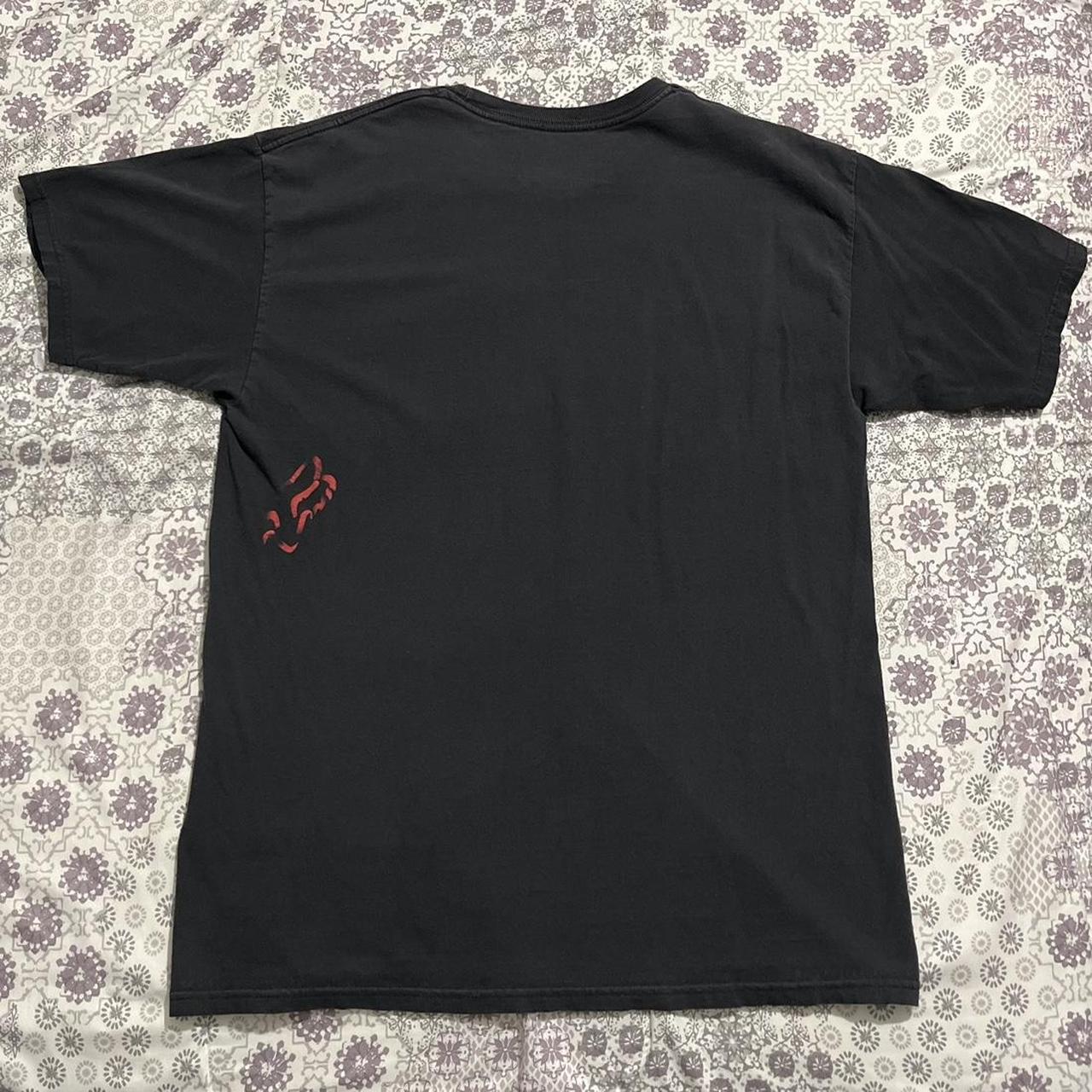 Fox Racing Men's Black and Red T-shirt | Depop