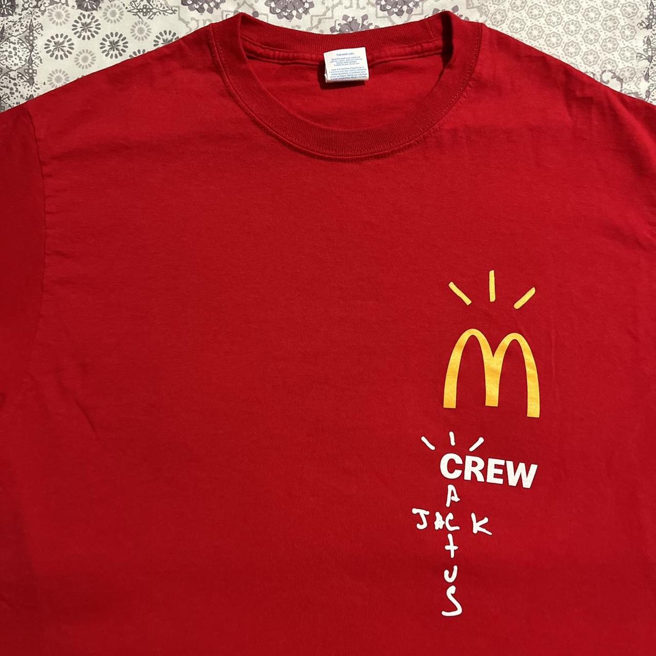 Travis Scott Cactus Jack X McDonald’s Crew Red T... - Depop