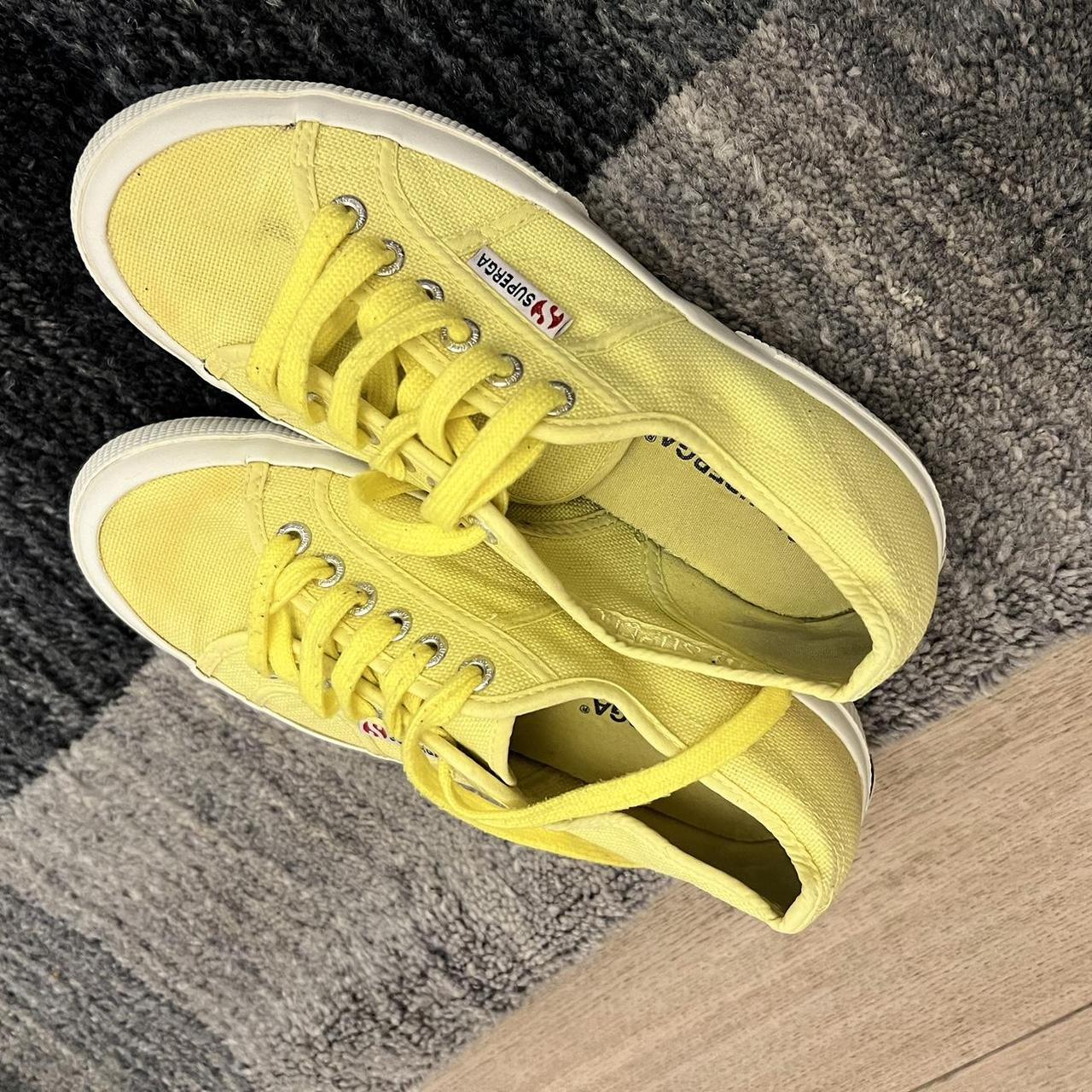 Superga yellow outlet trainers