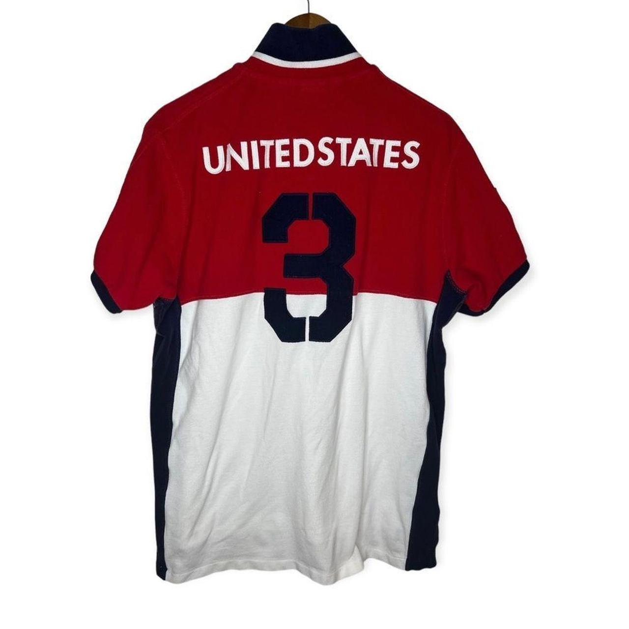 Polo Men's Blue and Red Poloshirts Depop