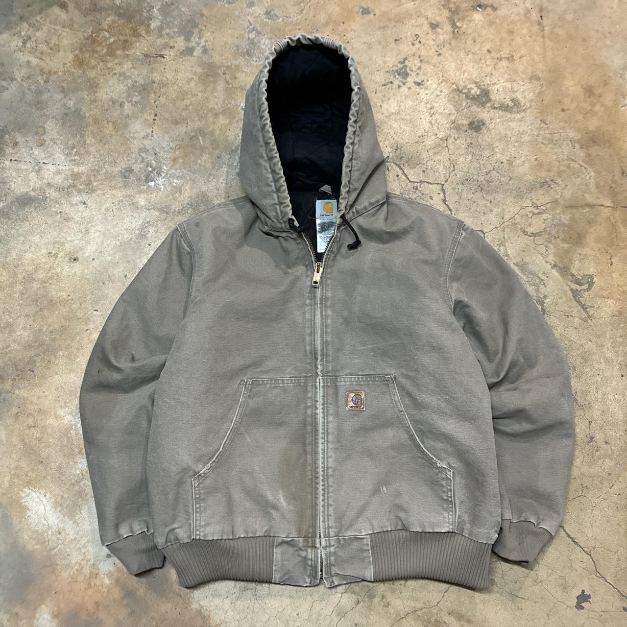 J Carhartt Jacket Khaki Brown Size Large Chest Depop