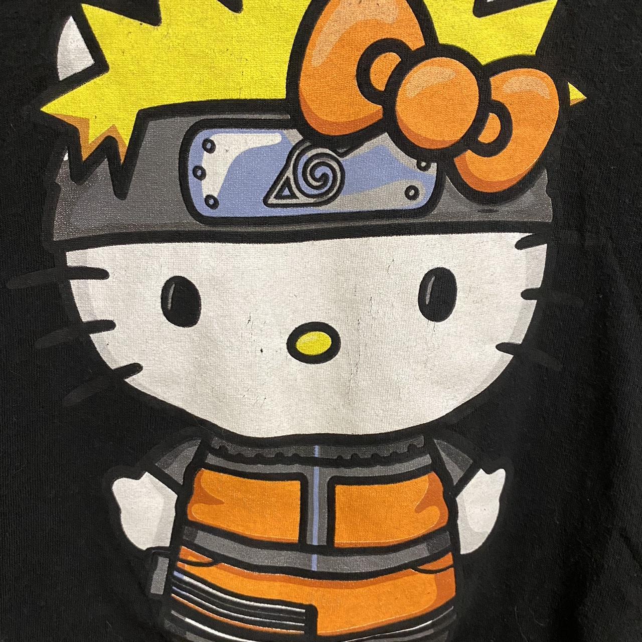 Black Naruto x Hello Kitty TShirt Size Large L26xW20 - Depop