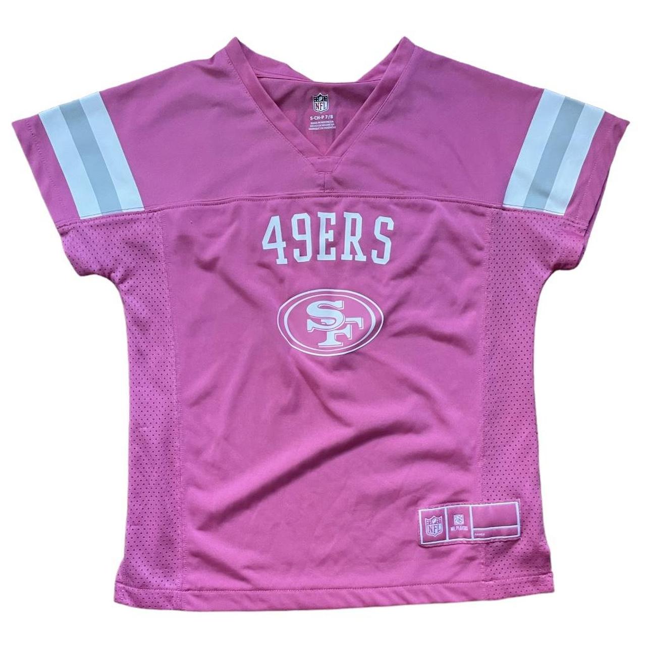 kids-pink-49ers-jersey-kids-size-small-10-jimmy-depop