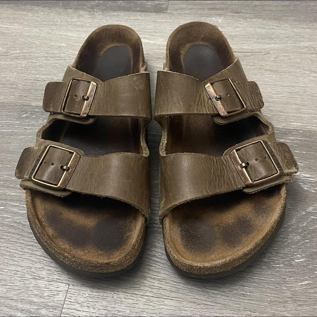 Birkenstock Arizona Brown Leather Sandals *I am not... - Depop