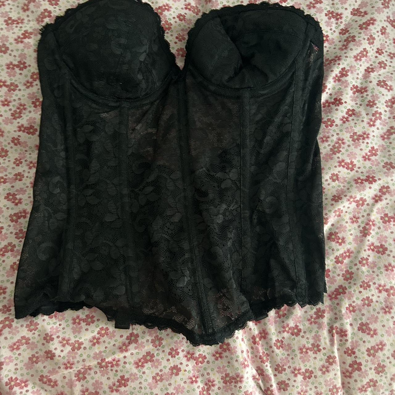 Black vintage yk2 tube corset - Depop