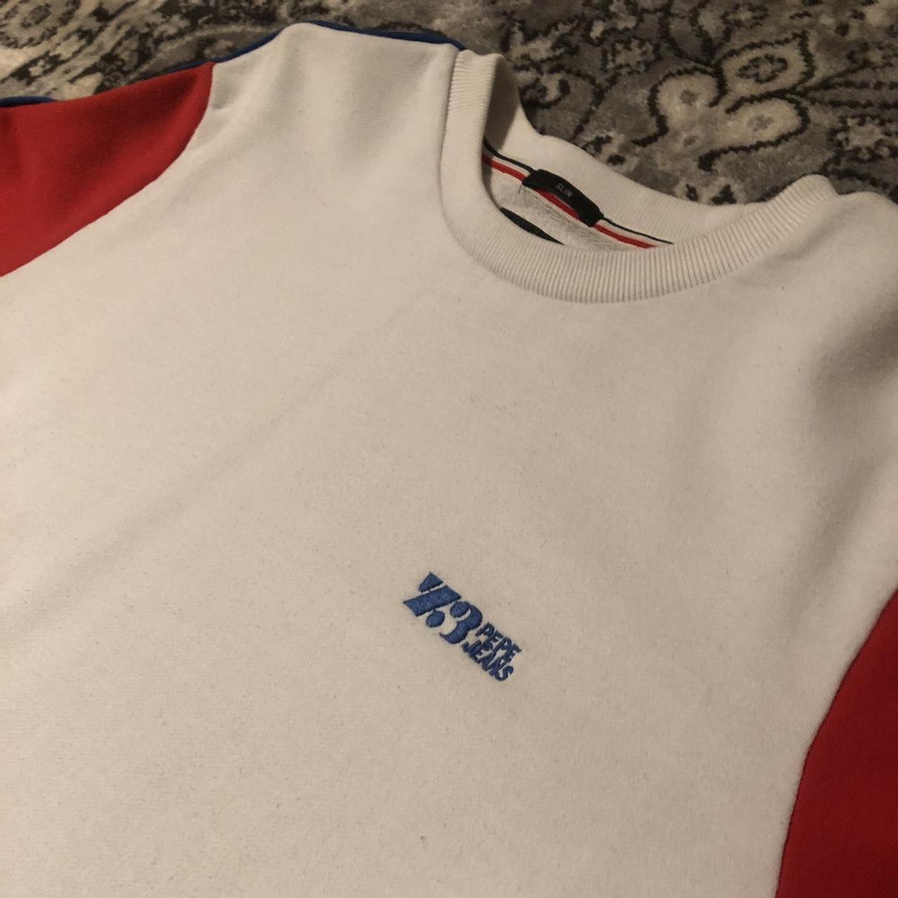 Pepe Jeans Men's White and Blue Hoodie (2)