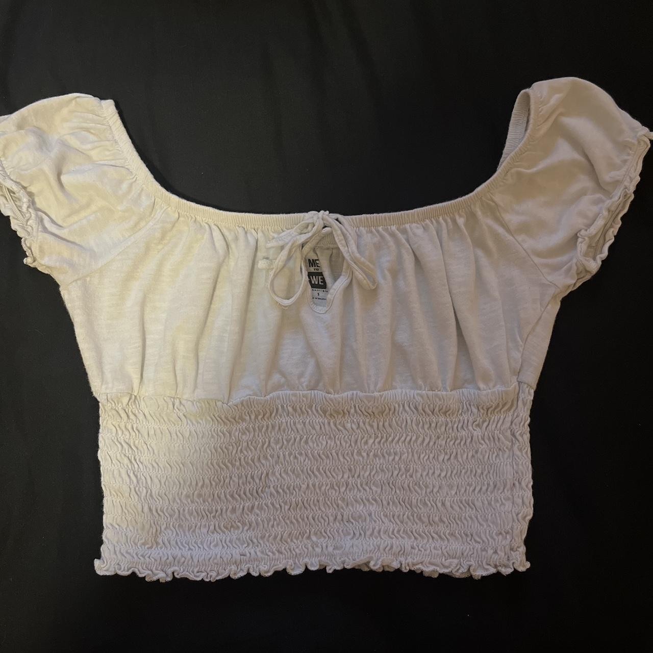 Wild Fable White Off The Shoulder Crop Top Size Depop