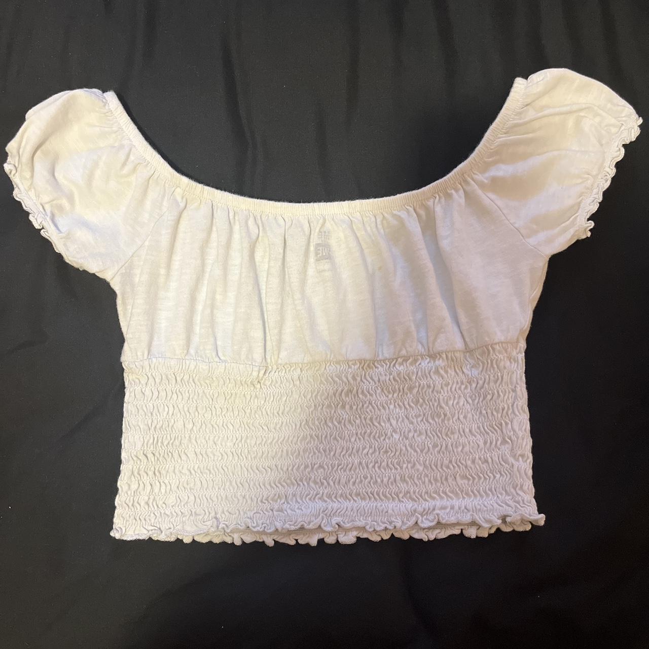 wild fable white off the shoulder crop top size... - Depop