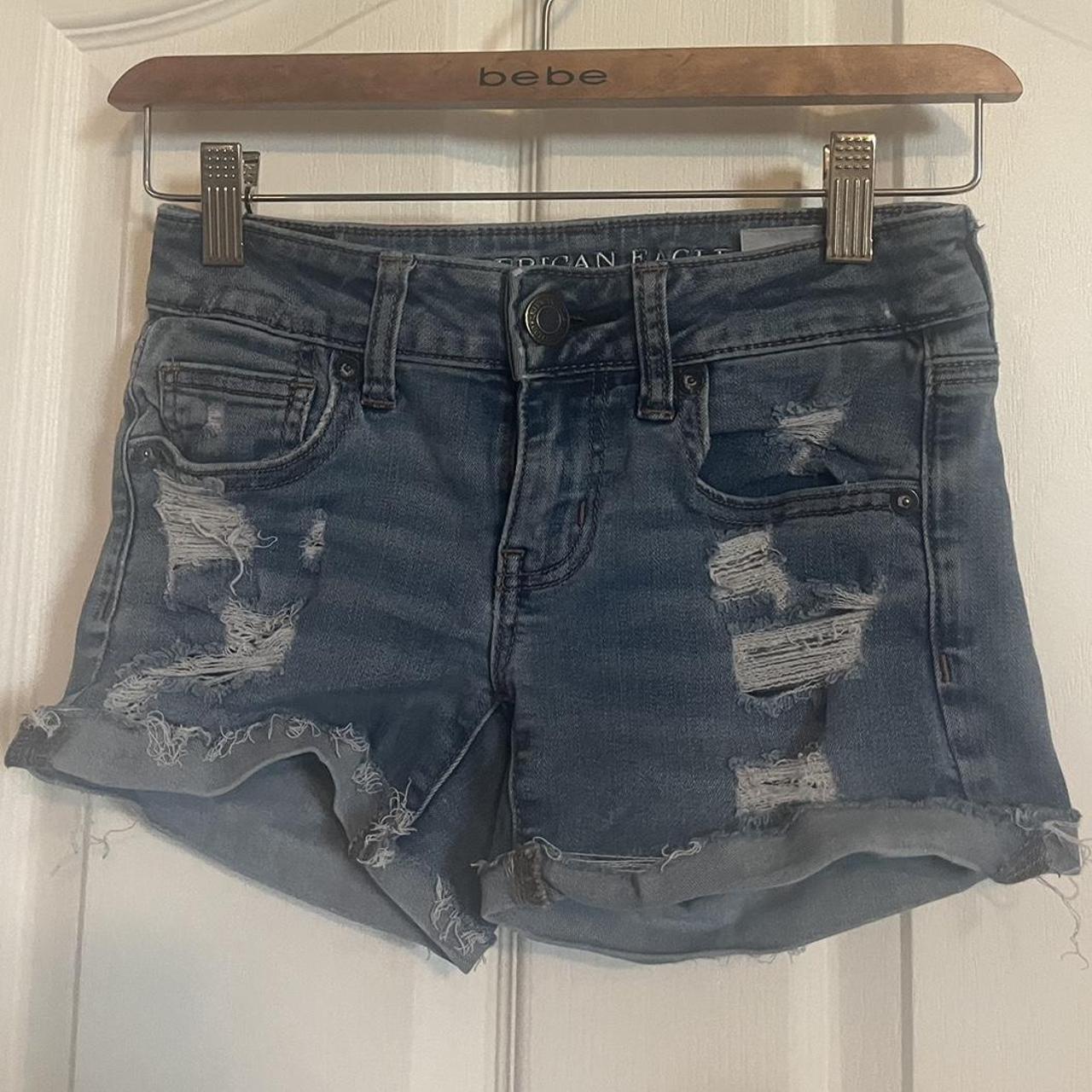 American Eagle Women's Blue Shorts | Depop