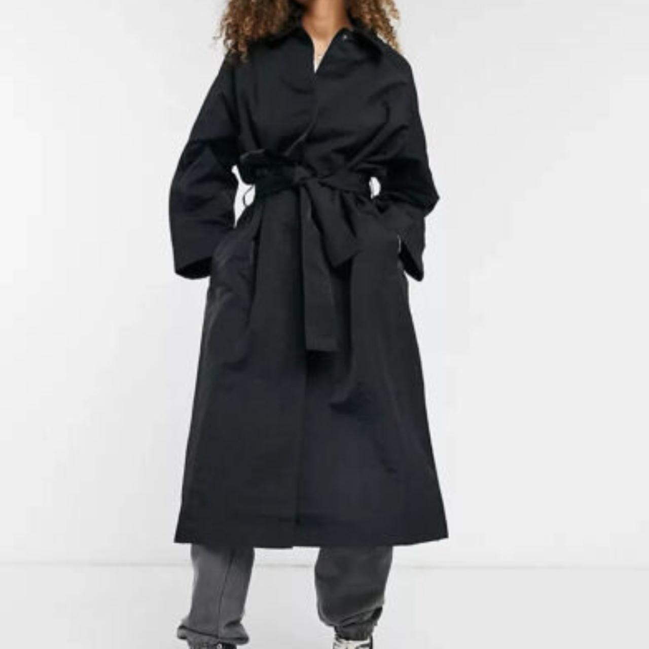 ASOS Design Women's Black Coat Depop