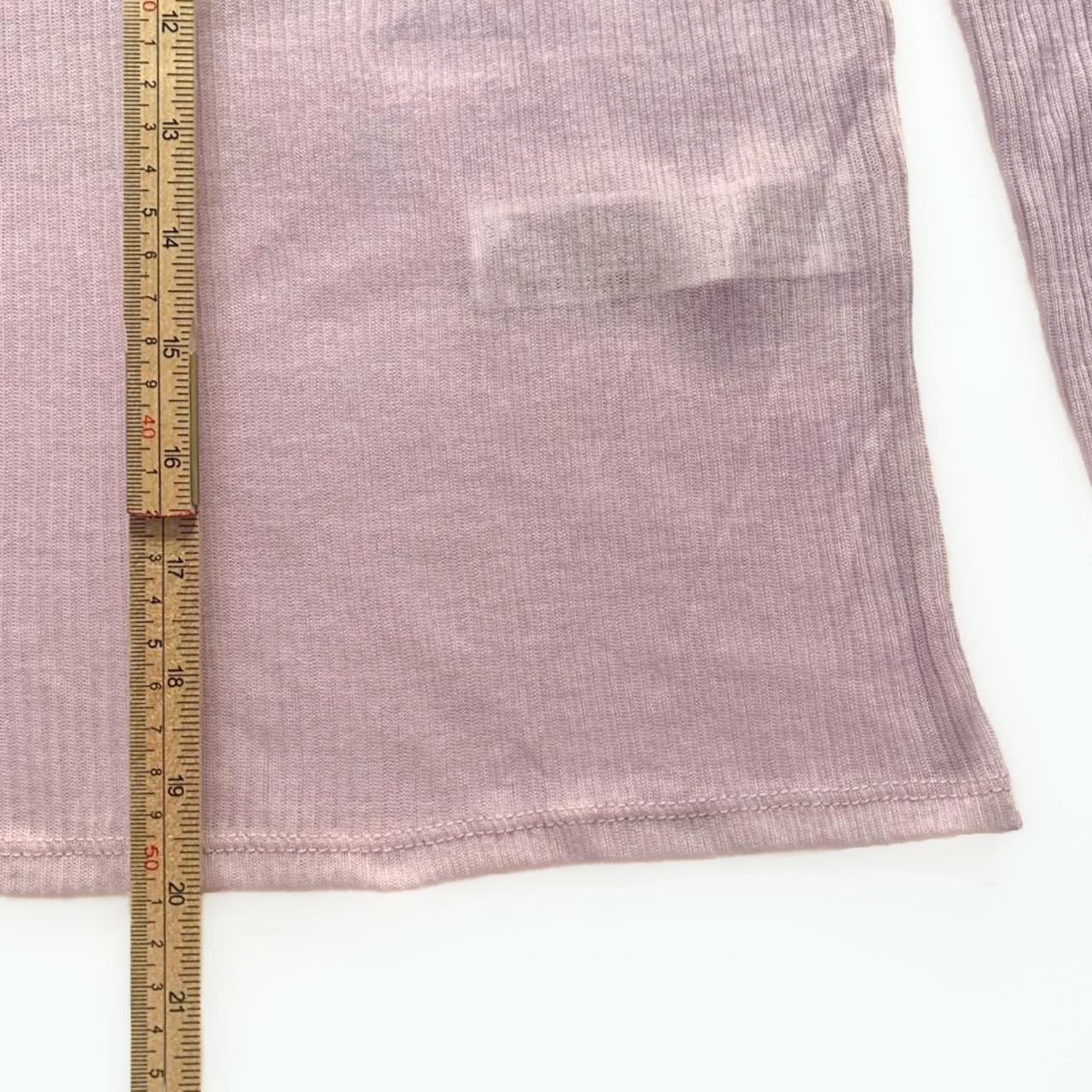 Zara Lilac Slinky Sheer Slim Fit 90s Y2K Ribbed Knit Depop