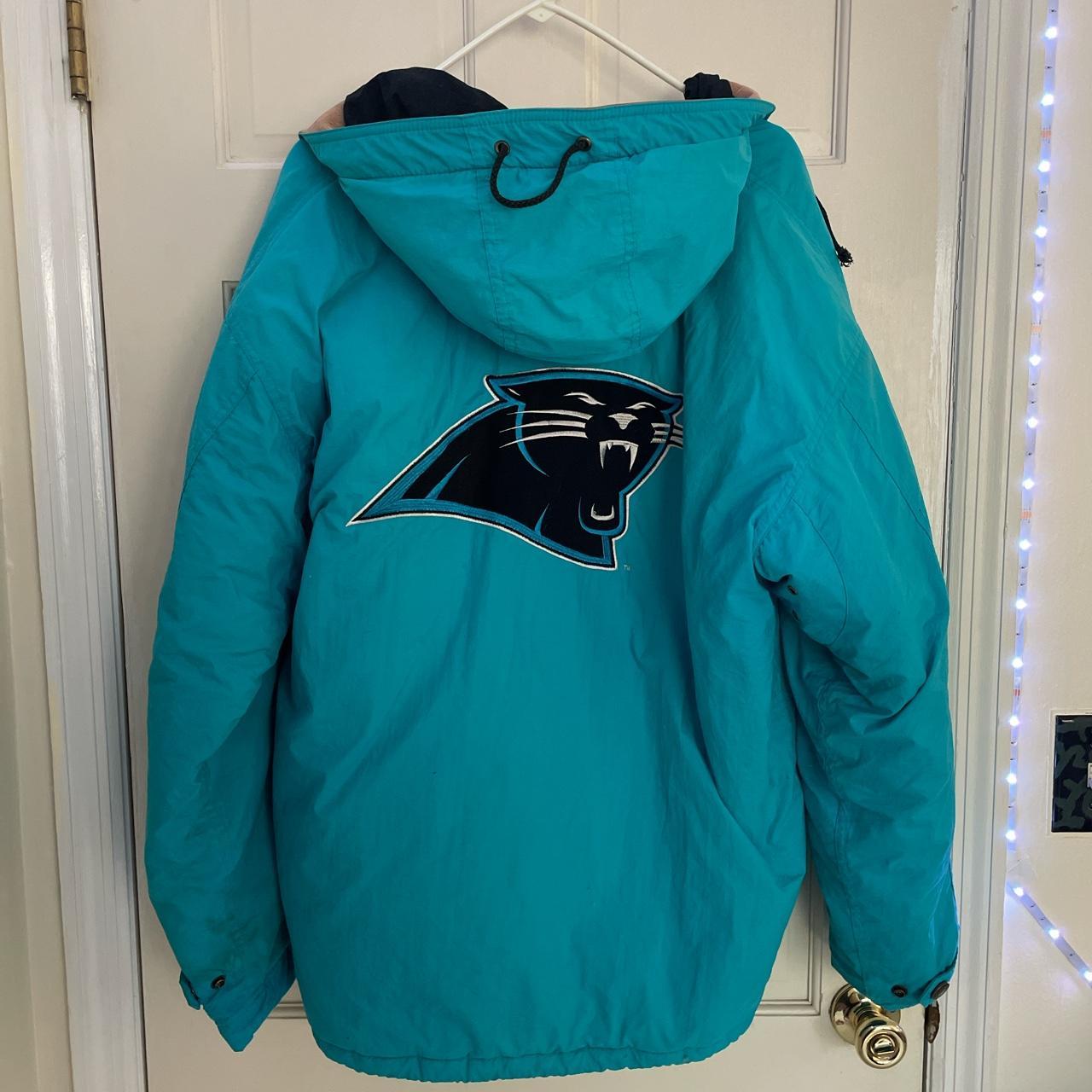 Carolina Panthers Starter Jacket. Marked as medium - Depop