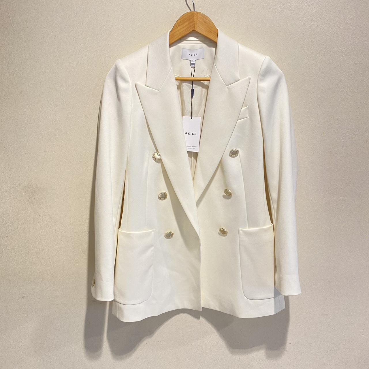 Reiss Women's White Jacket | Depop