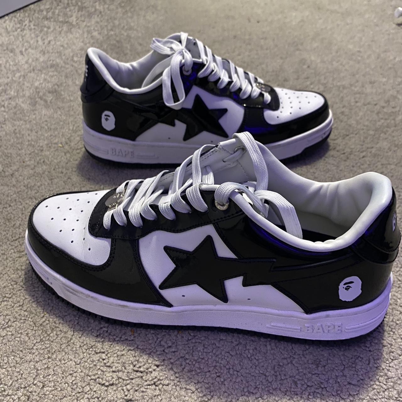 black-bapestas-us-10-5-fits-11-perfectly-worn-depop