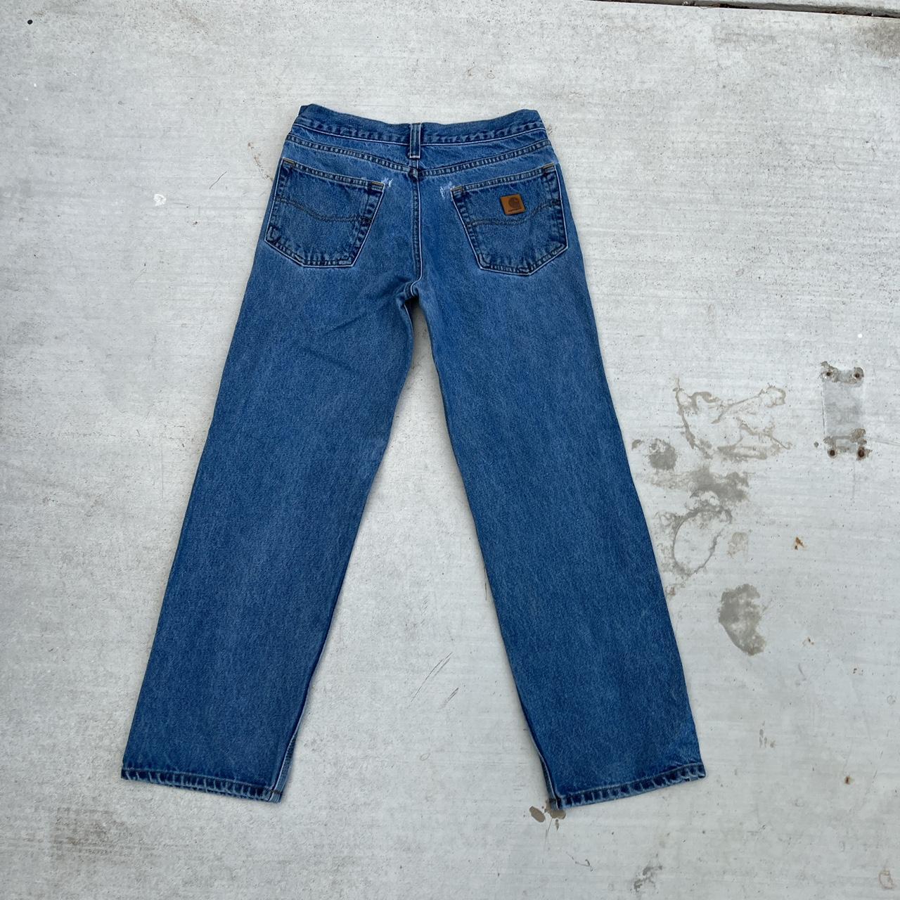Carhartt Men's Blue Jeans Depop