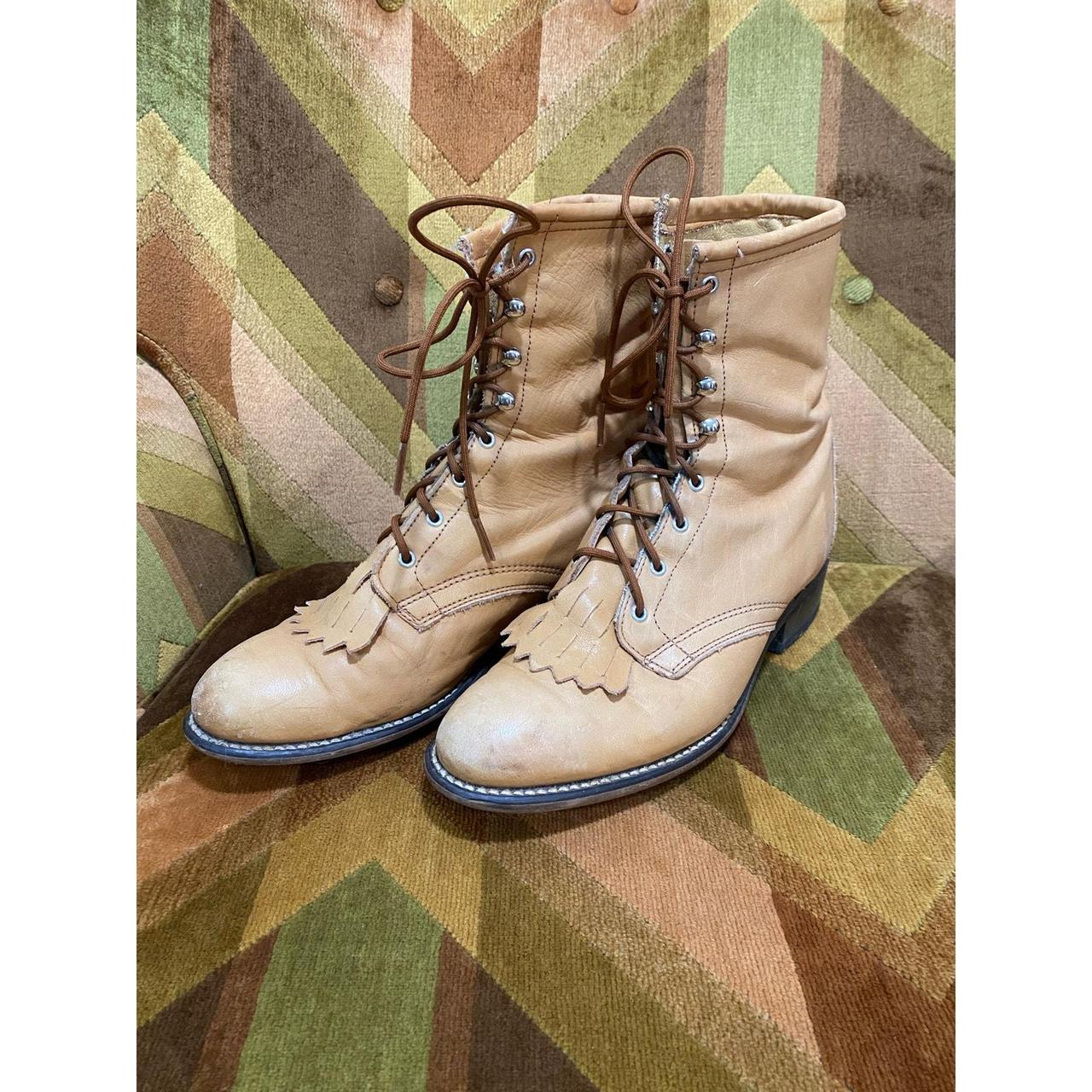 Vintage Laredo Boots Lace up Size 8 Perfectly broken. Depop