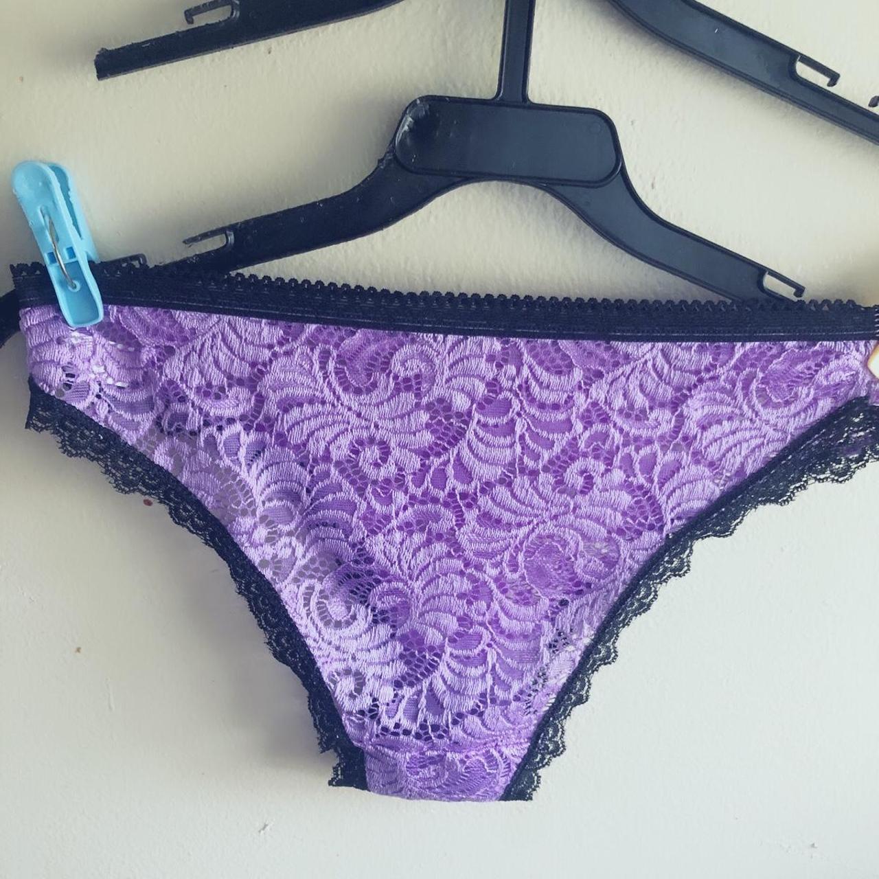 NWT- sexy Lace panties 🔥 zise S- purple and black 💋... - Depop