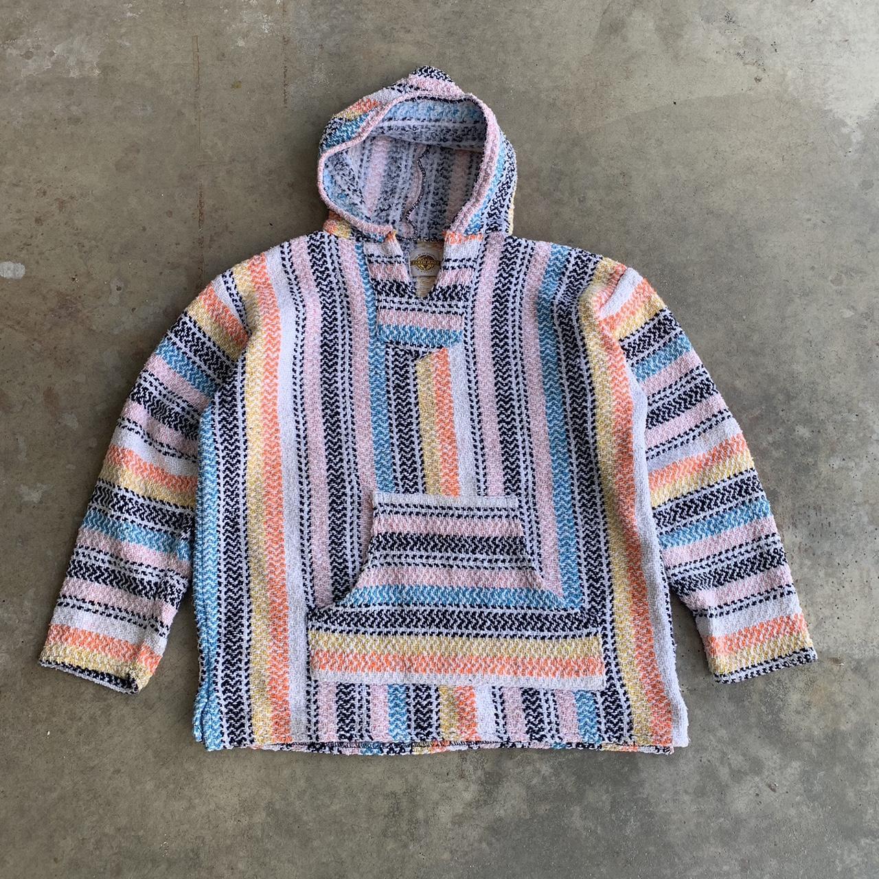 Vintage Drug Rug Hoodie made in mexico could fit... - Depop