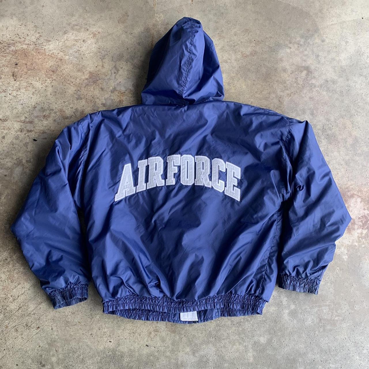 Vintage Air Force Zip Up Hoodie / Windbreaker could... - Depop