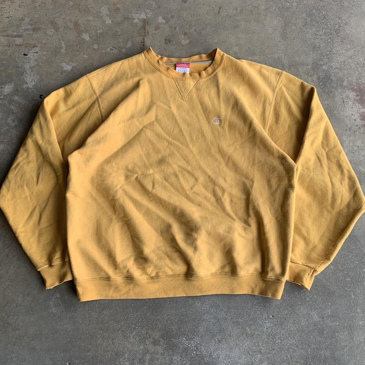 Vintage yellow champion sweater sale