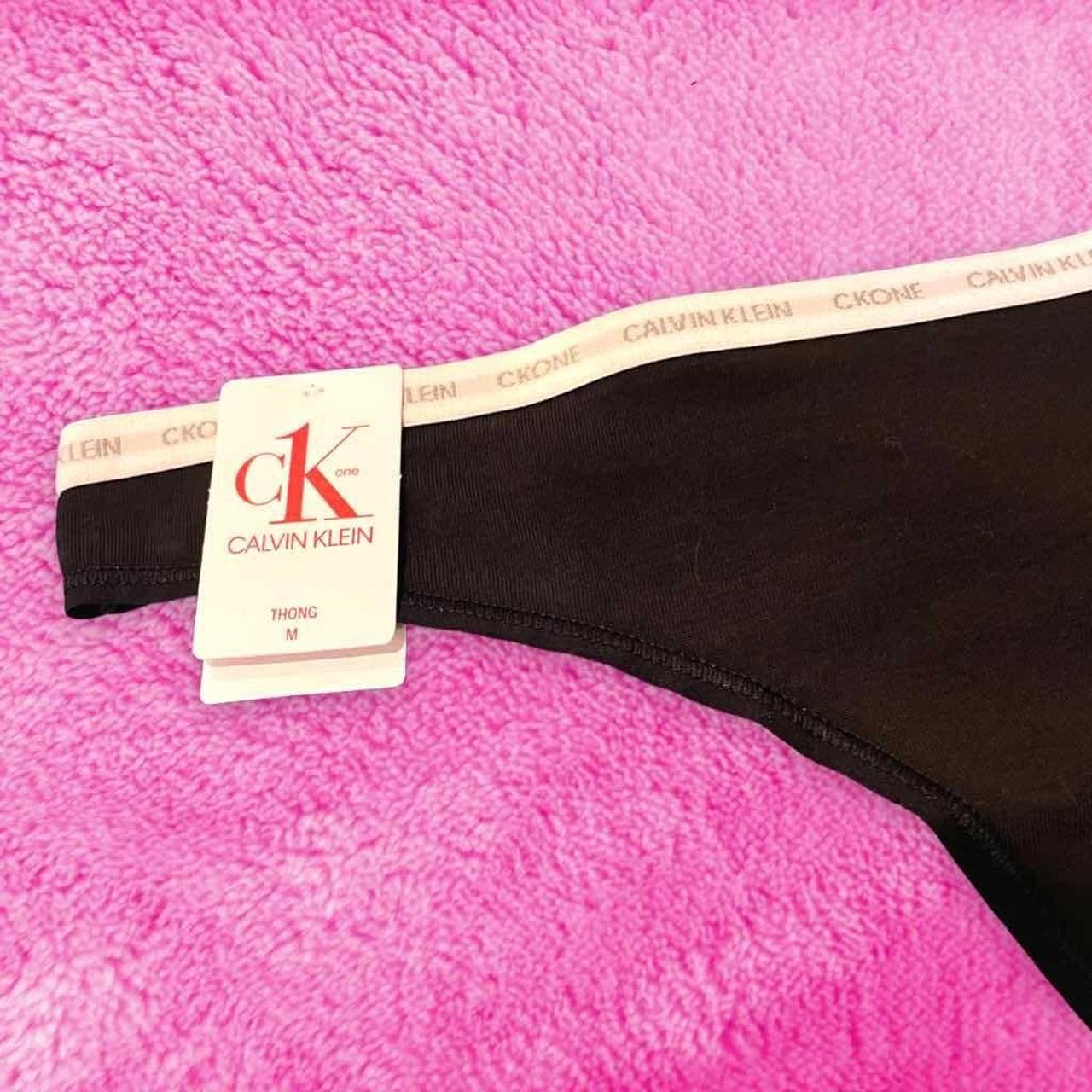 Calvin Klein Women's Black and White Panties Depop
