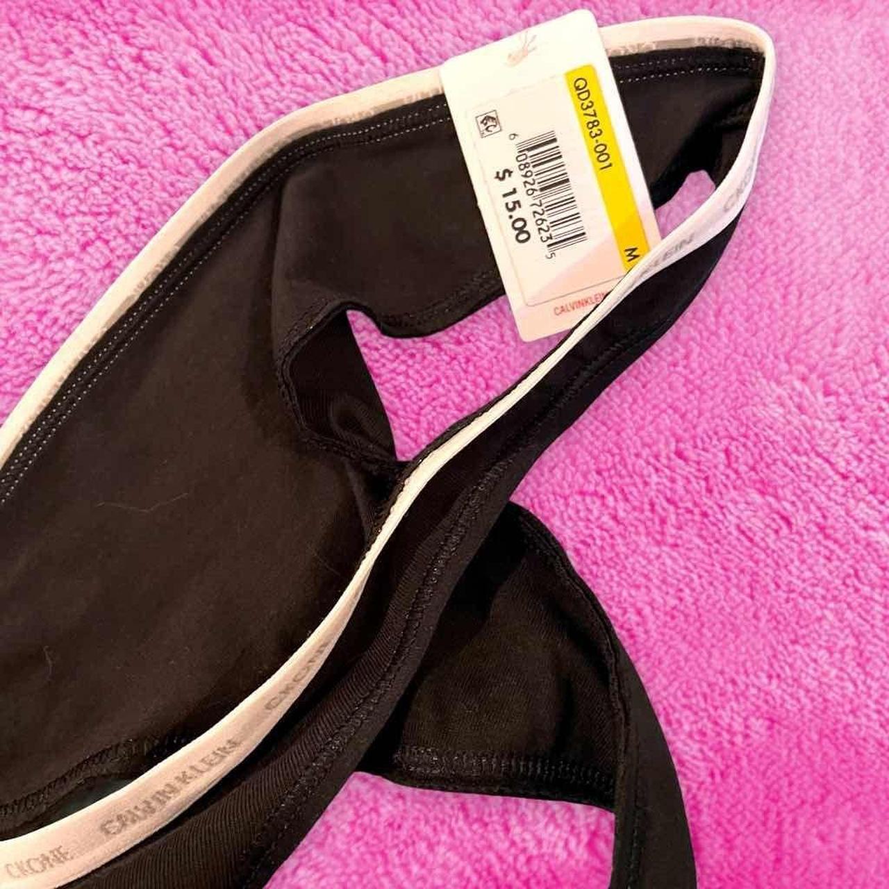 Calvin Klein Women's Black and White Panties Depop