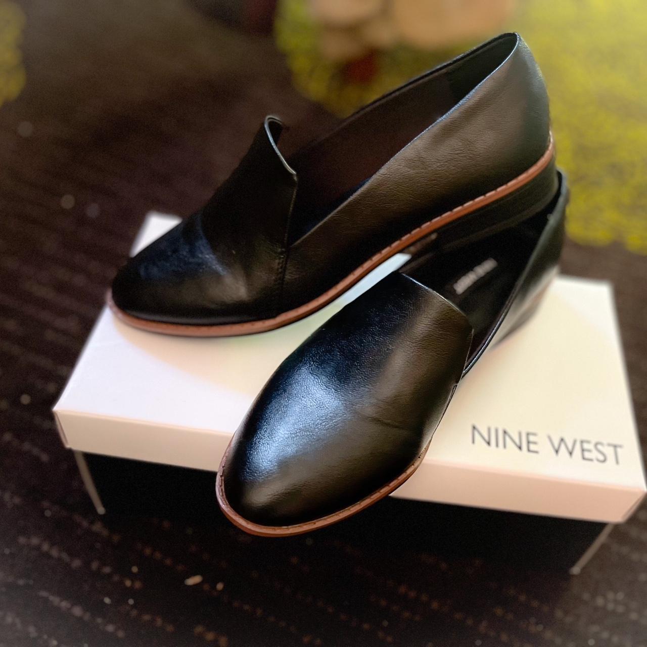 Nine West HuGh flat 3cm heel loafer black leather... - Depop