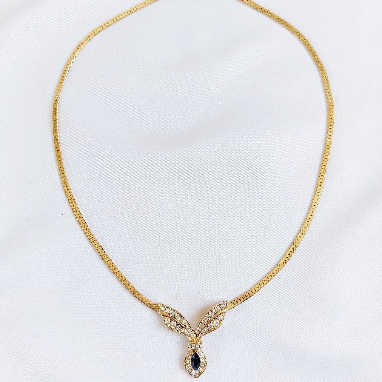 Stunning vintage gold-plated necklace from the 80s... - Depop