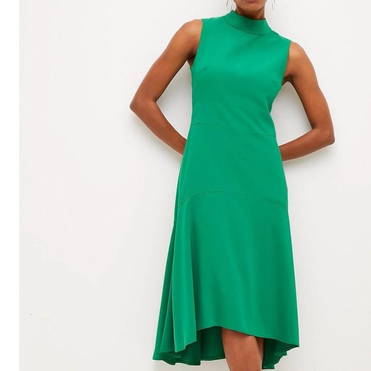 Karen Millen Women's Green Dress | Depop