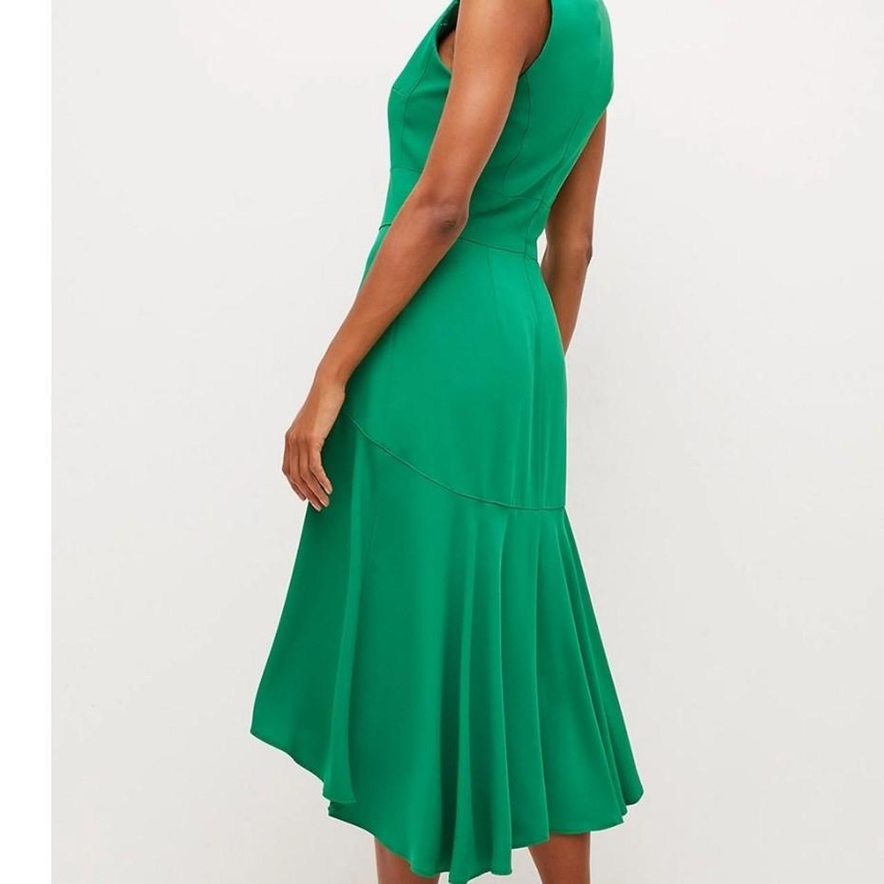 Karen Millen Women's Green Dress | Depop