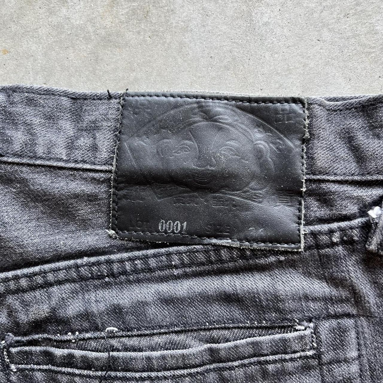 Evisu Men's Black Jeans | Depop