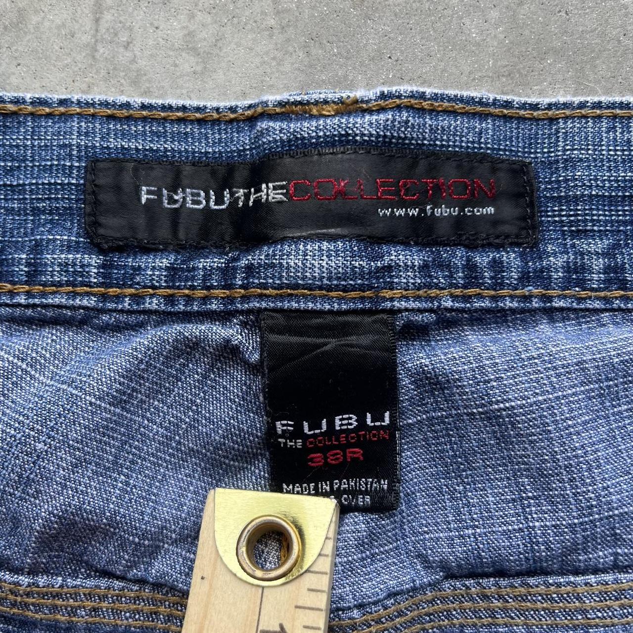 FUBU Men's Blue and Navy Shorts | Depop